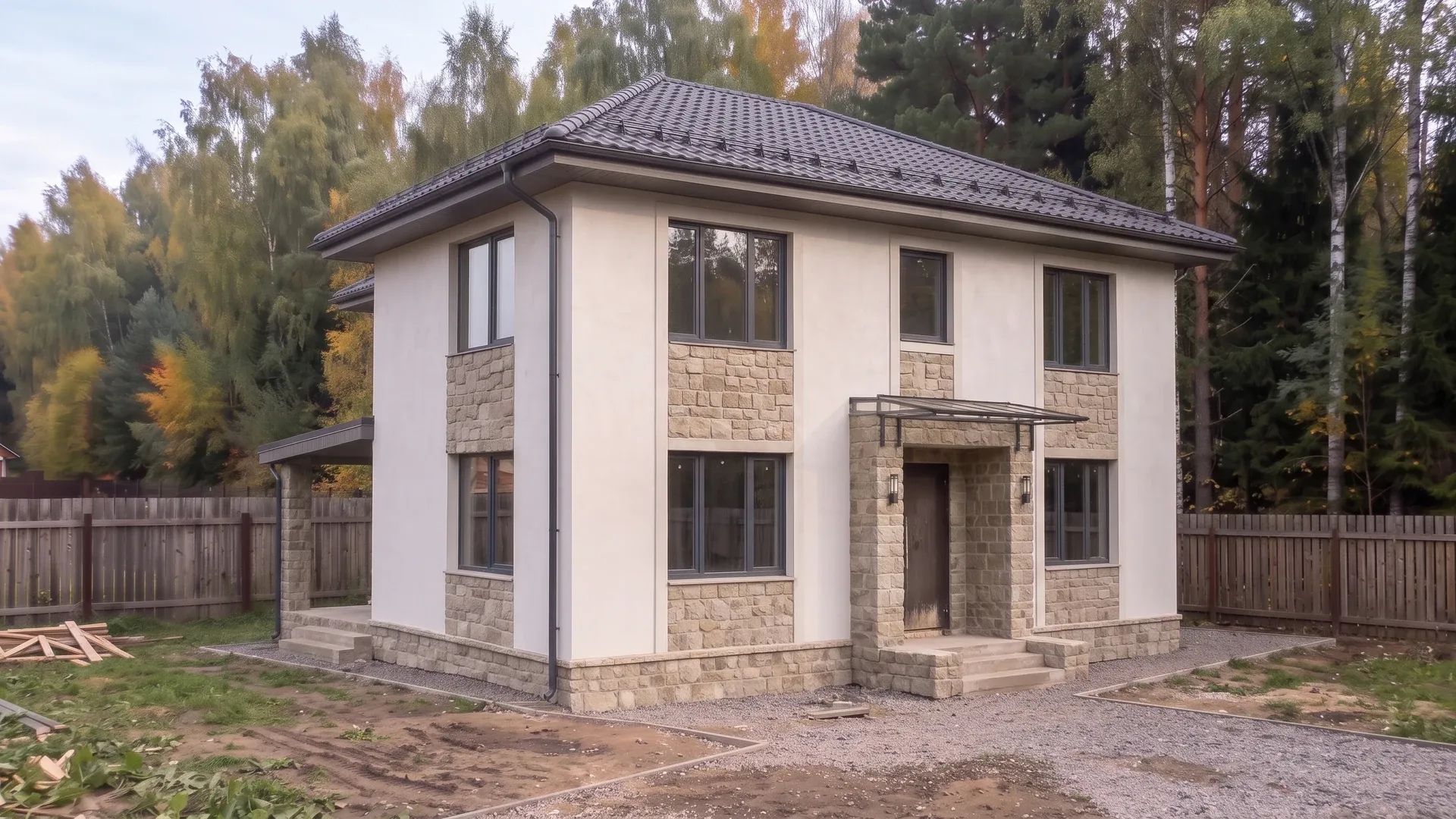 Дом «Кварц 216». Главный фасад и входная группа