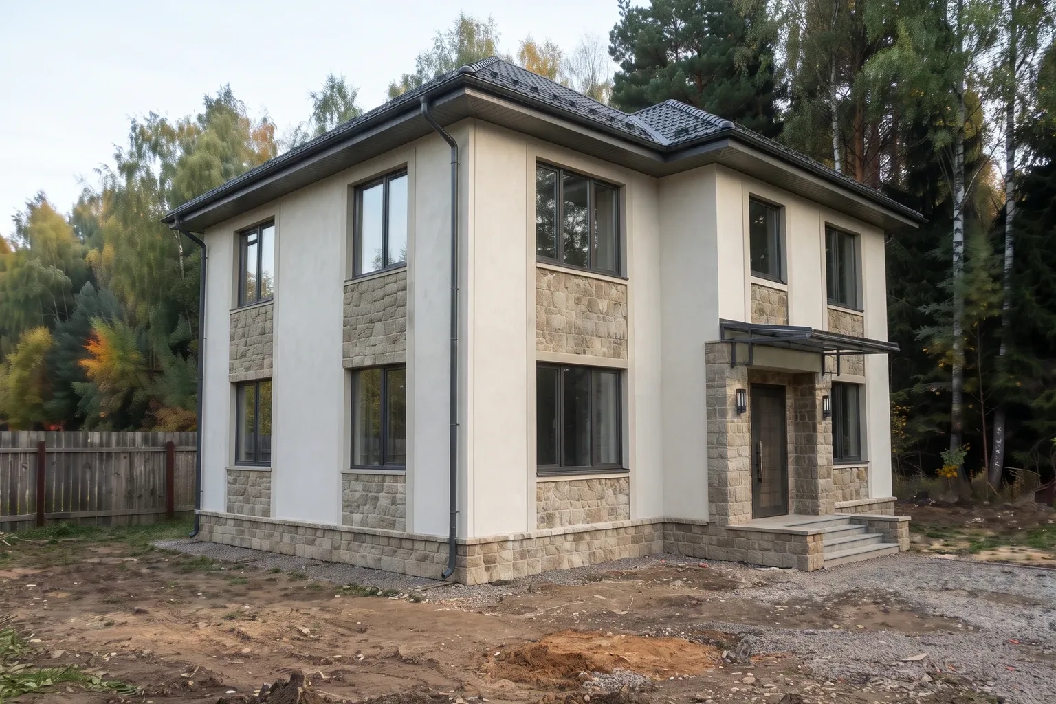 Дом «Кварц 216». Главный фасад с правого угла