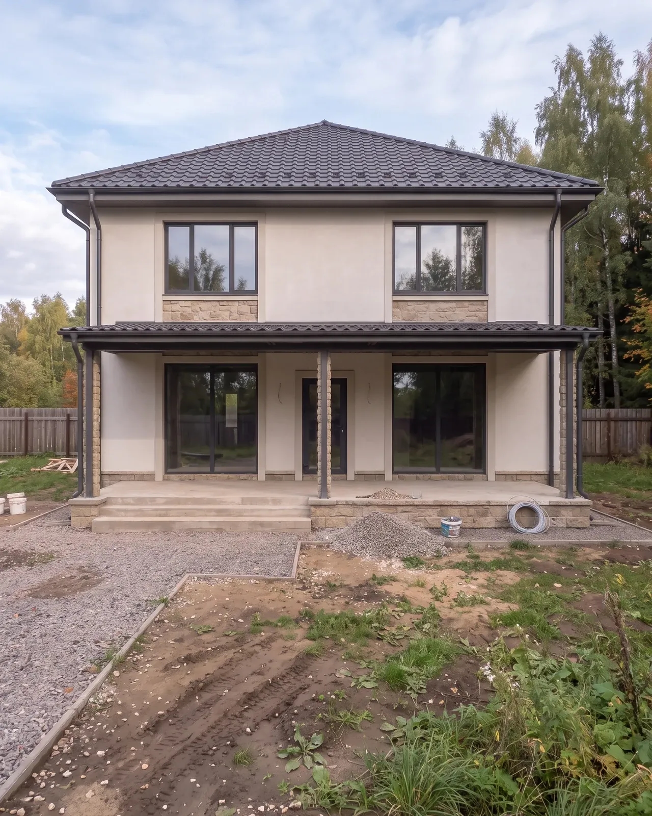 Дом «Кварц 216». Задний фасад дома