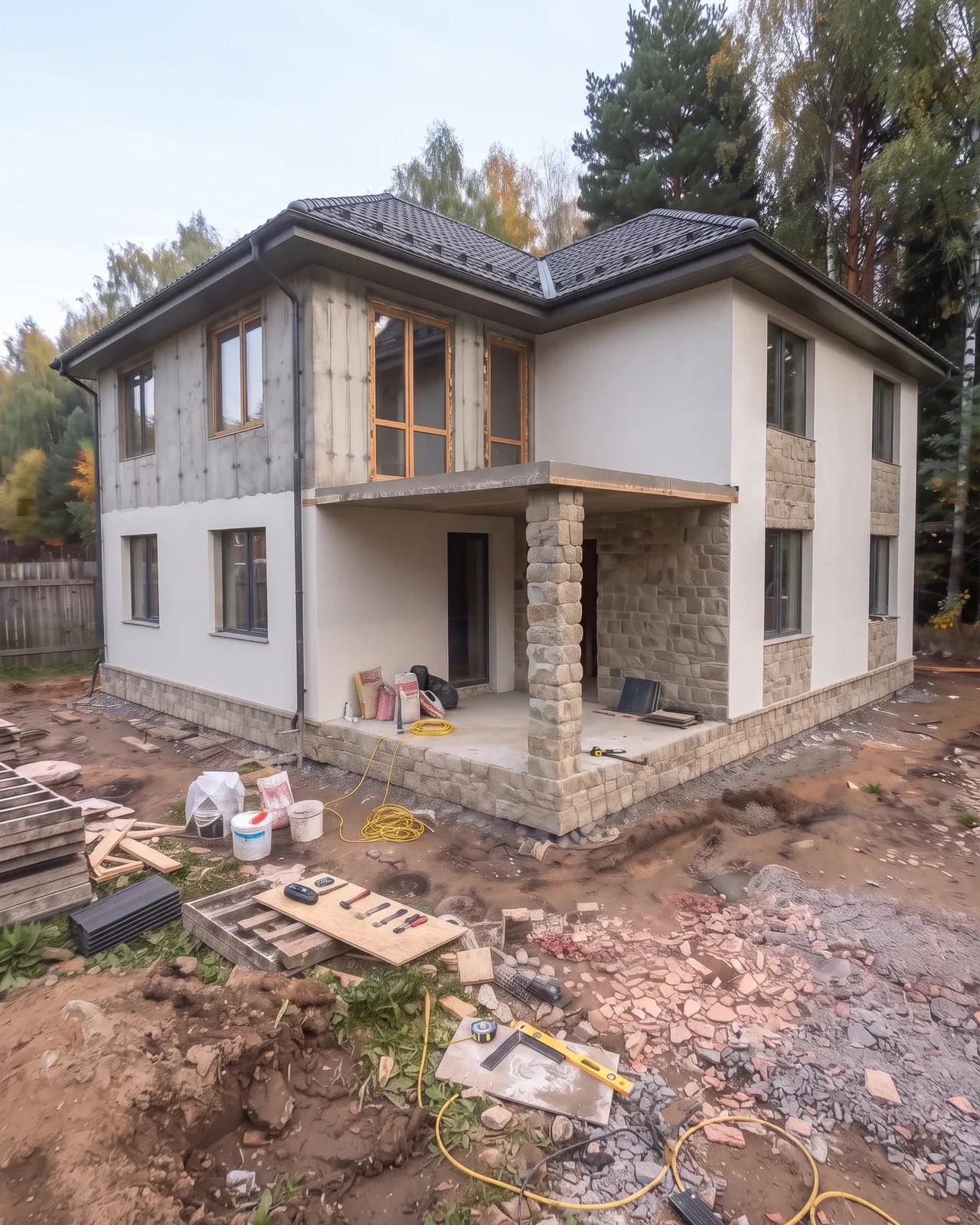 Дом «Кварц 216». Контроль примыкания фасада к цоколю